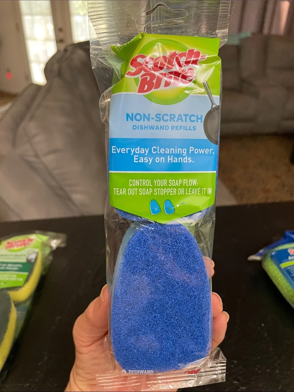 Heavy Duty & Non-Scratch Dishwand Refills - Green & Blue & 2Pk Scourers All New